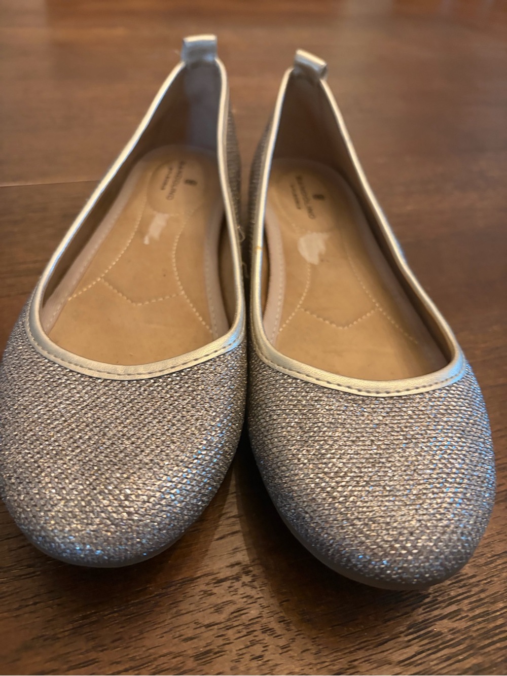 Bandolino Metallic gold Silver sparkle Glitter Ballet Flats